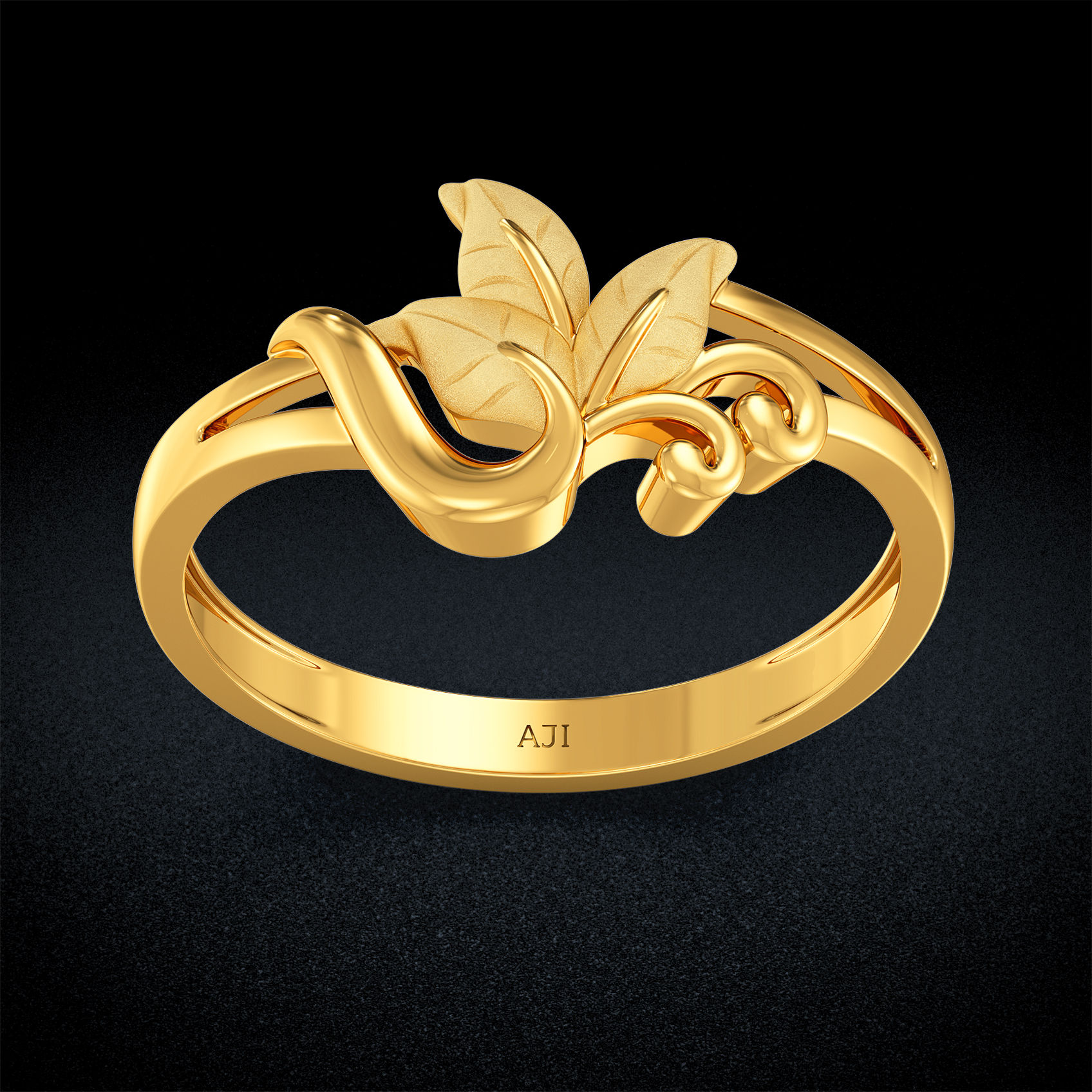 Leafy Gold Ring image