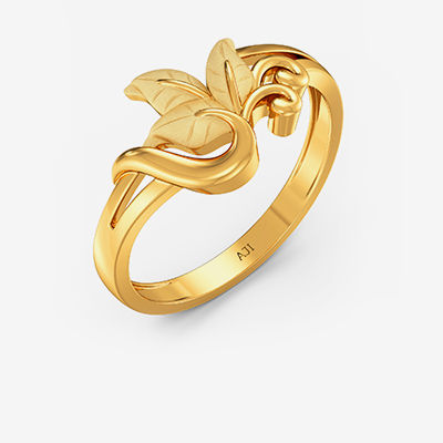 Leafy Gold Ring alternate view 1