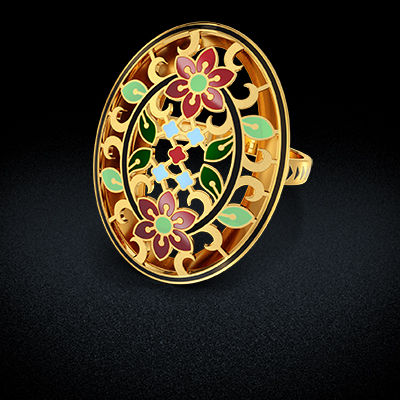 Gold Floral Ring alternate view 2