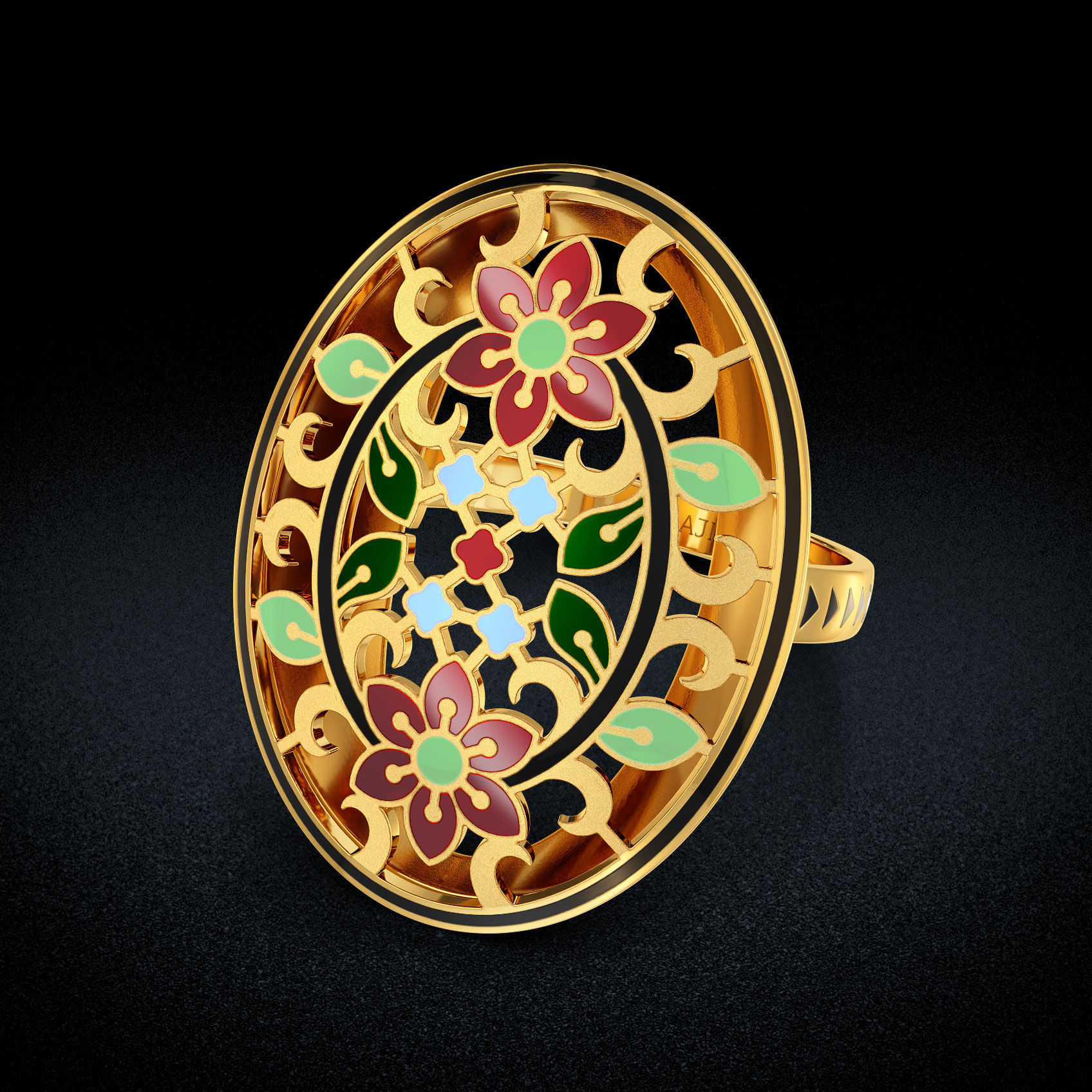 Gold Floral Ring image
