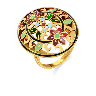 Gold Floral Ring alternate view 1