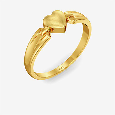 Heart Design Kid’s Gold Ring alternate view 1