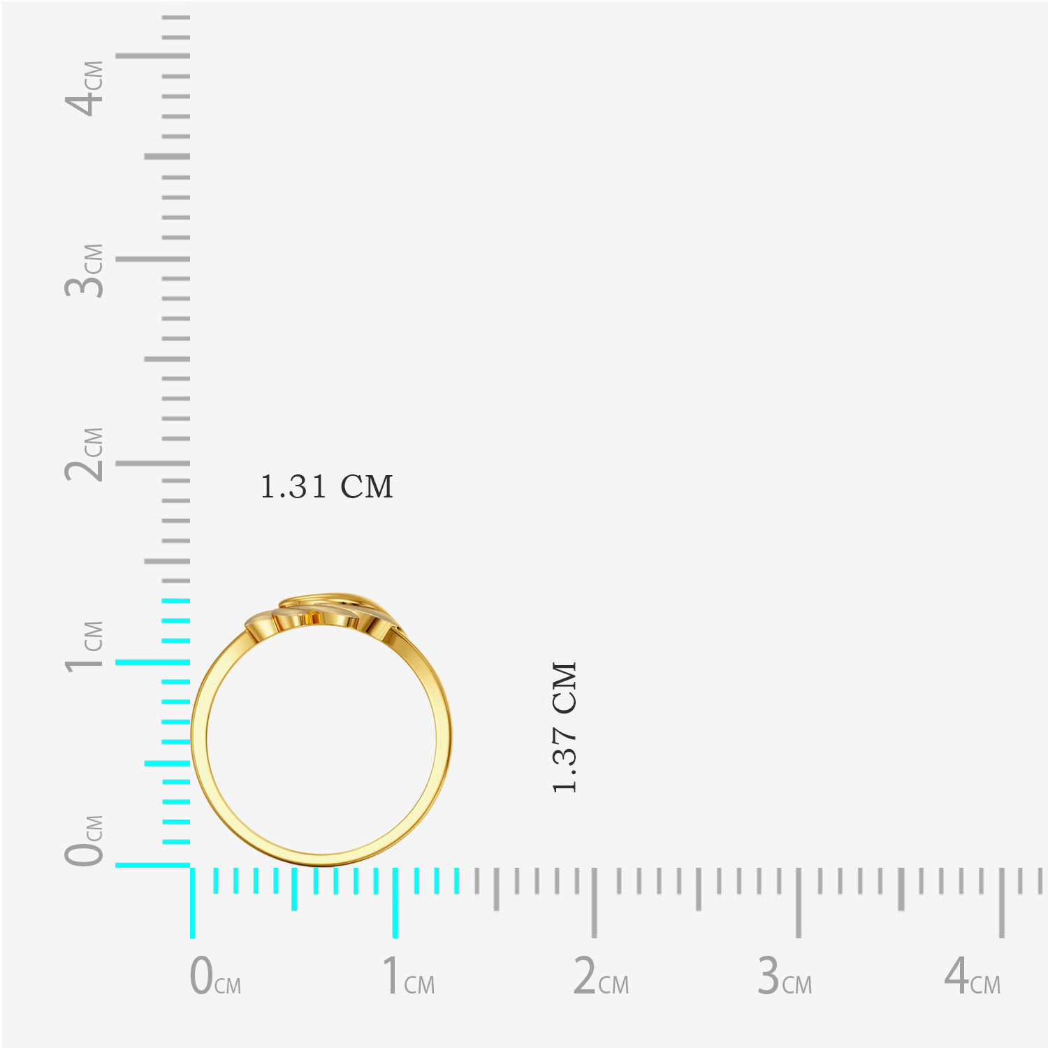 Stylish Leaf Design Kid’s Gold Ring alternate view 3