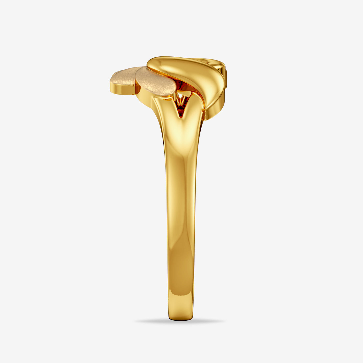 Stylish Leaf Design Kid’s Gold Ring image