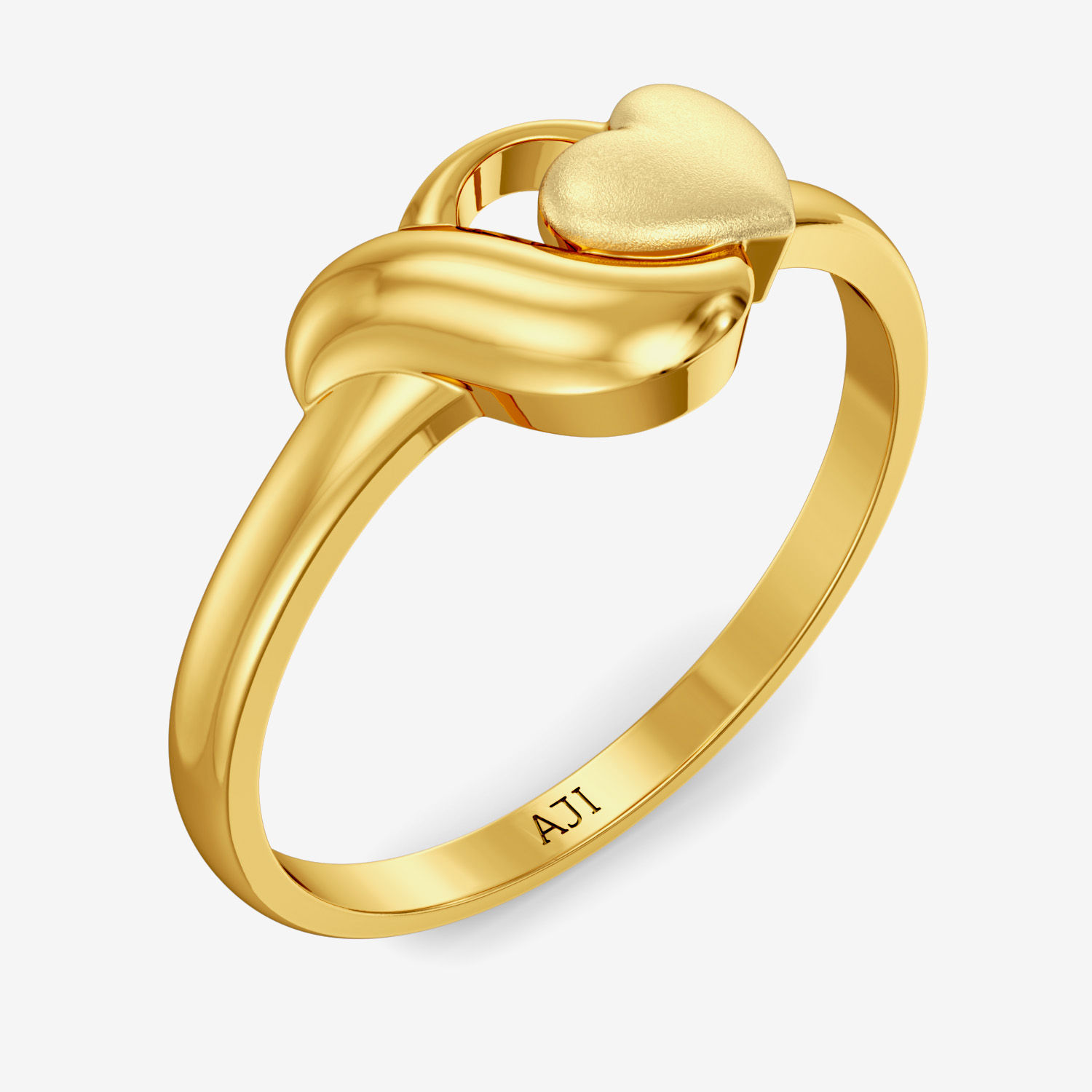 Stylish Heart Design Kid’s Gold Ring