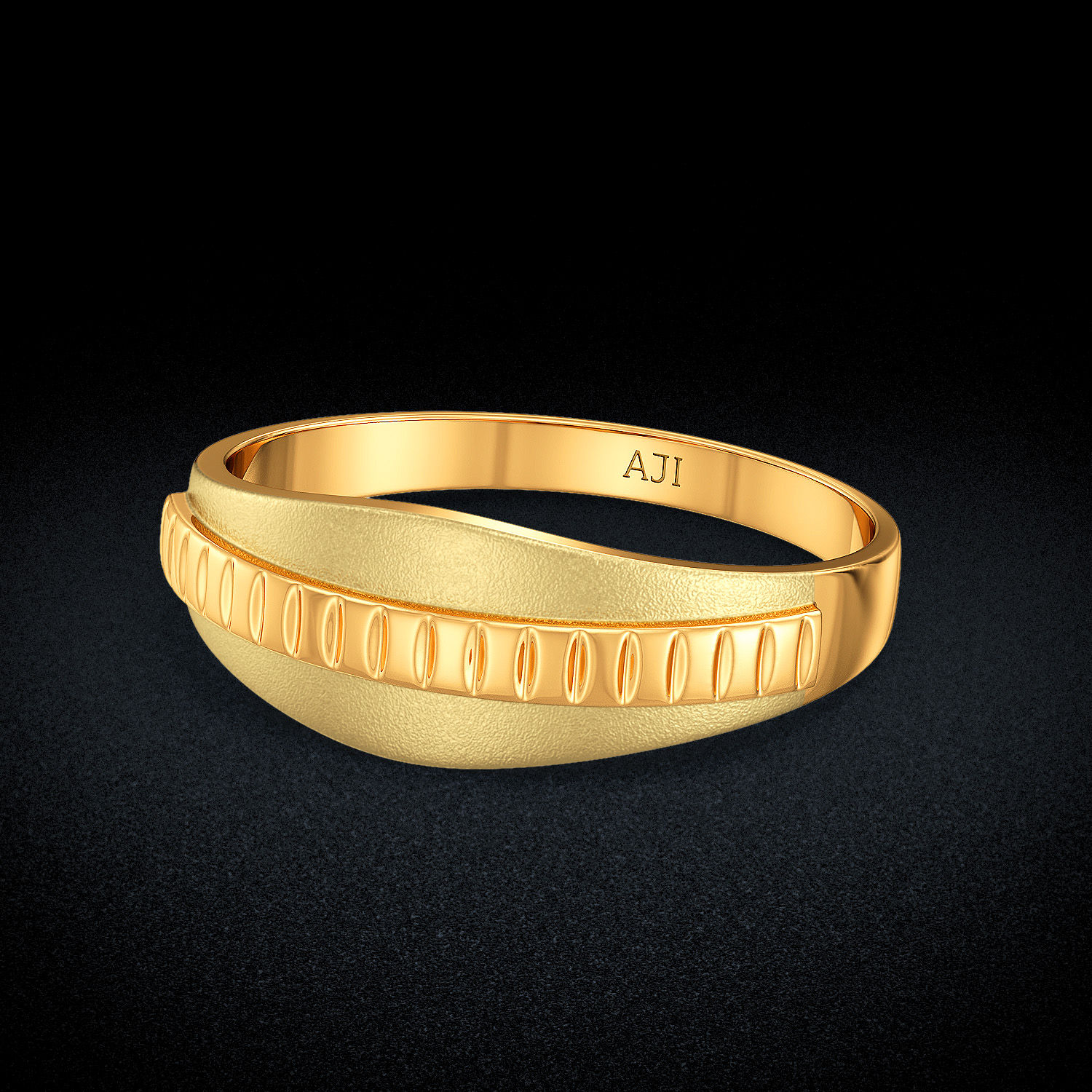 Stylish Round Kid’s Gold Ring image
