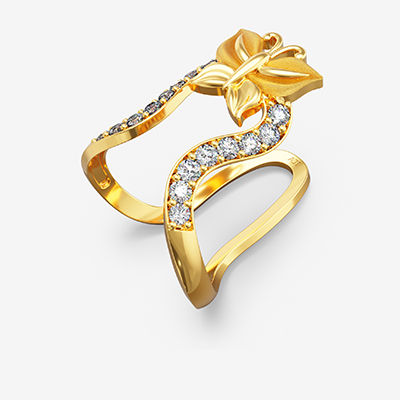Gold Butterfly Vanki Ring alternate view 1