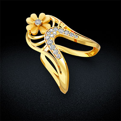 Gold Floral Vanki Ring alternate view 2