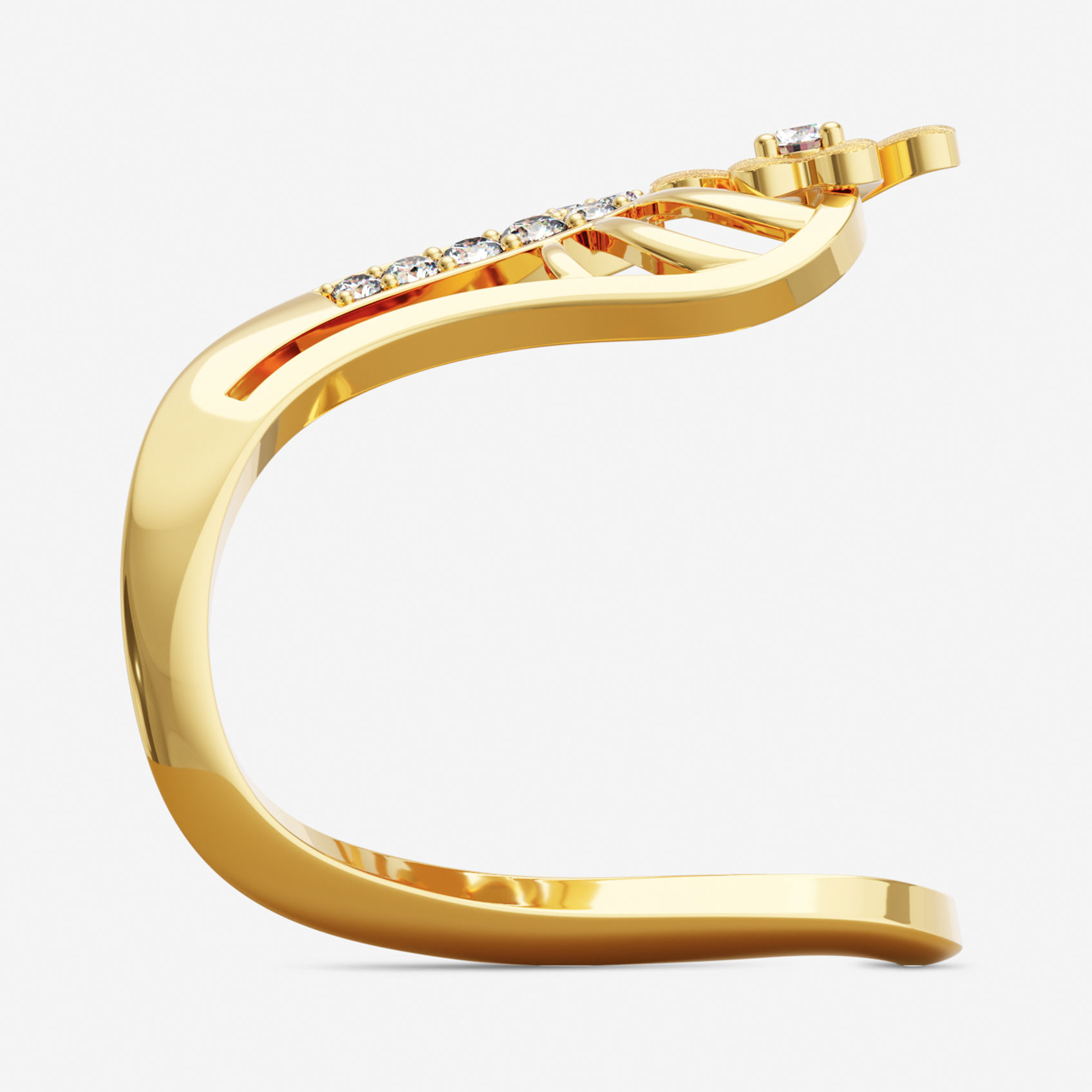 Gold Floral Vanki Ring image