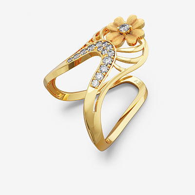 Gold Floral Vanki Ring alternate view 1