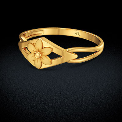 Flower  Gold Kids Ring alternate view 2