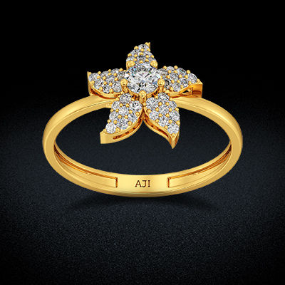 White Stone Blossoming Flower Ring alternate view 2