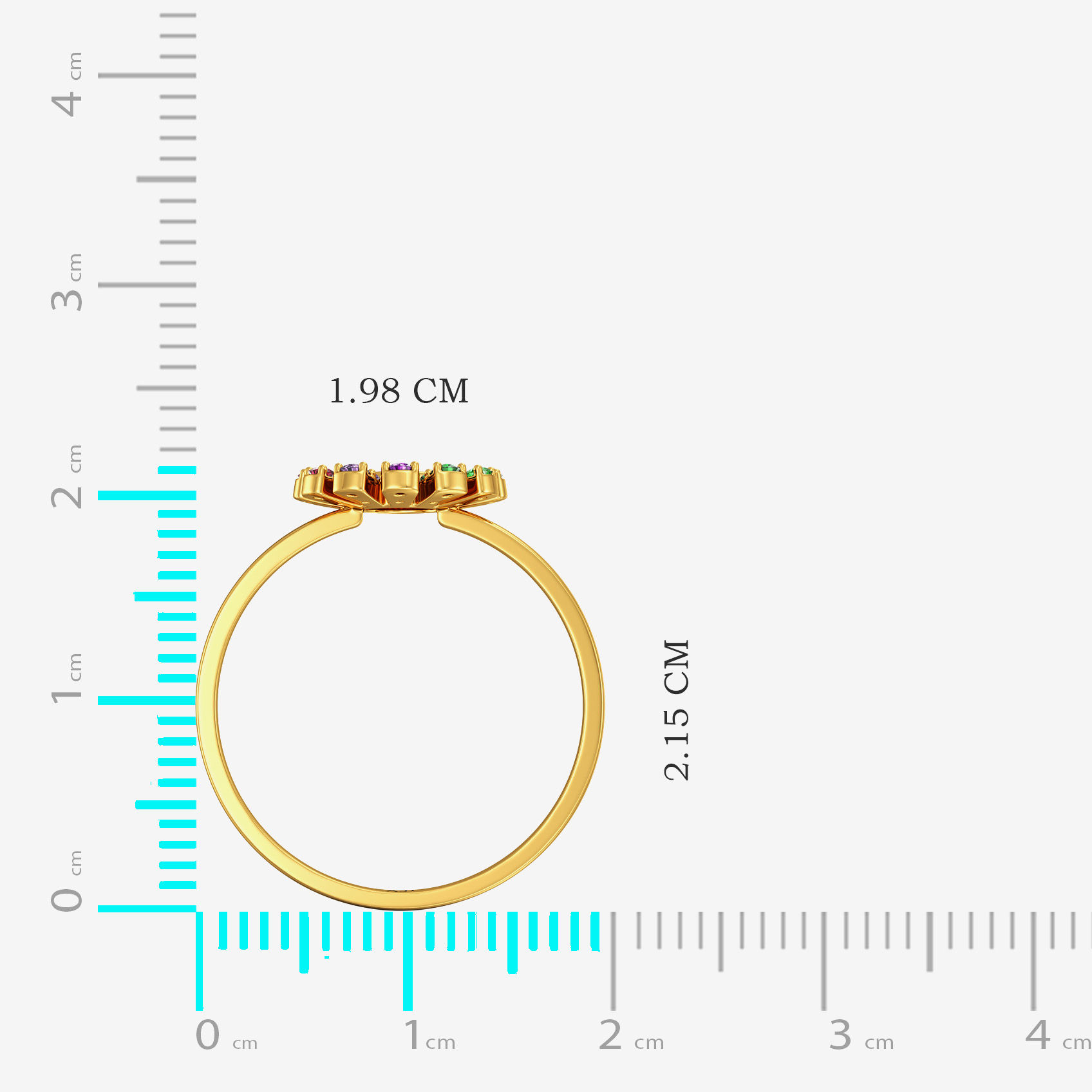 Colorful Curve Women Rings image
