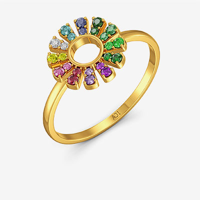 Colorful Curve Women Rings alternate view 1