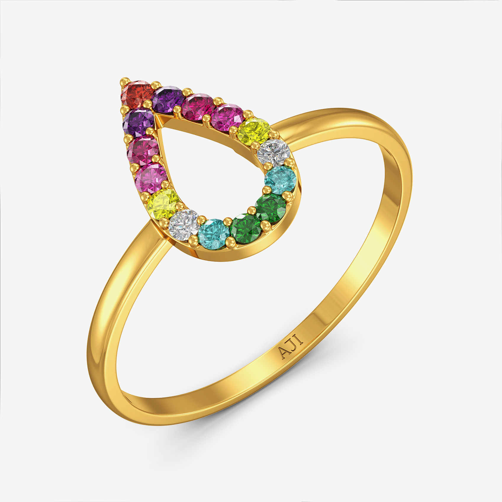 Multi-hued Arch Women Rings