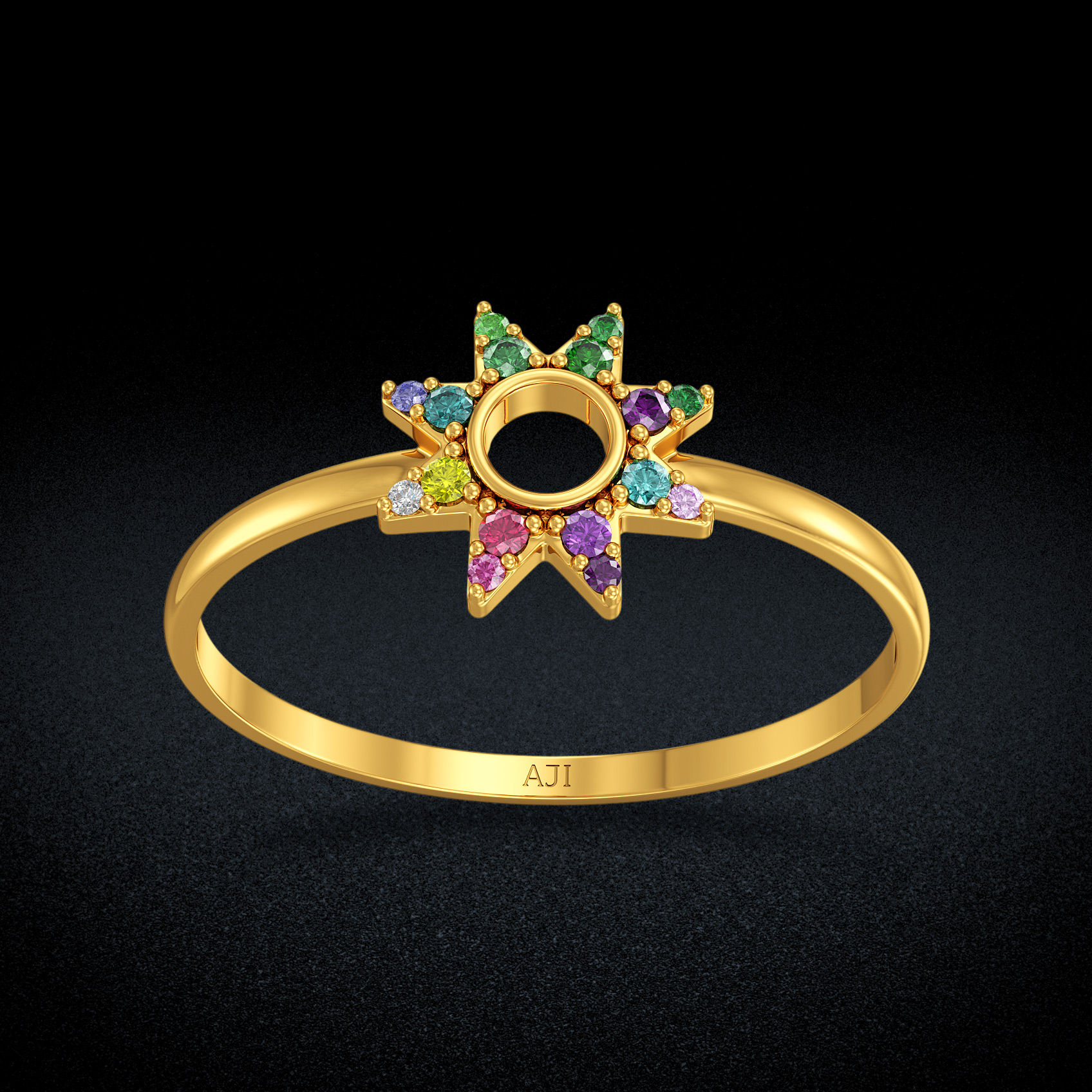 Variegated Arc Women Rings image