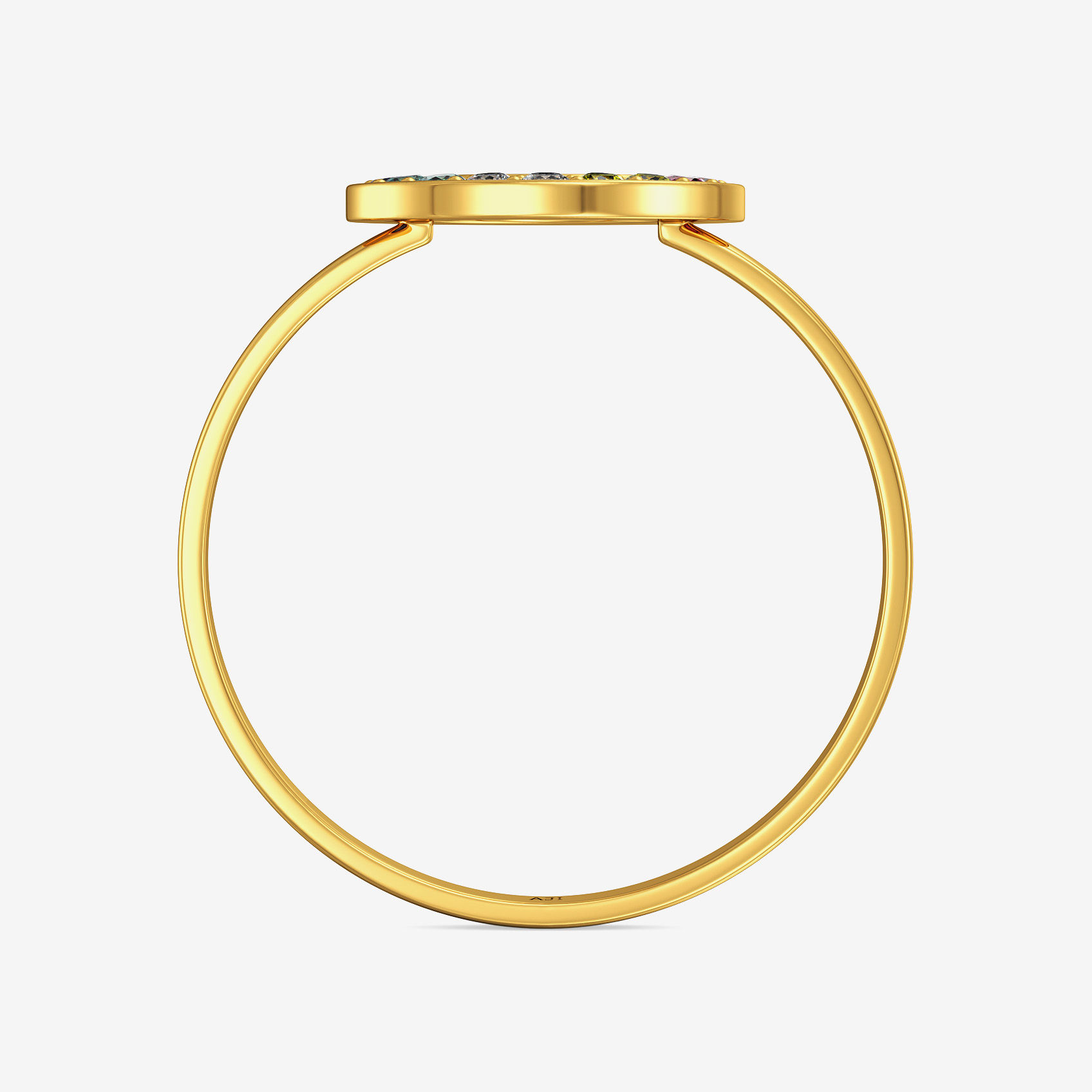 Multicolored Semicircle Women Rings image