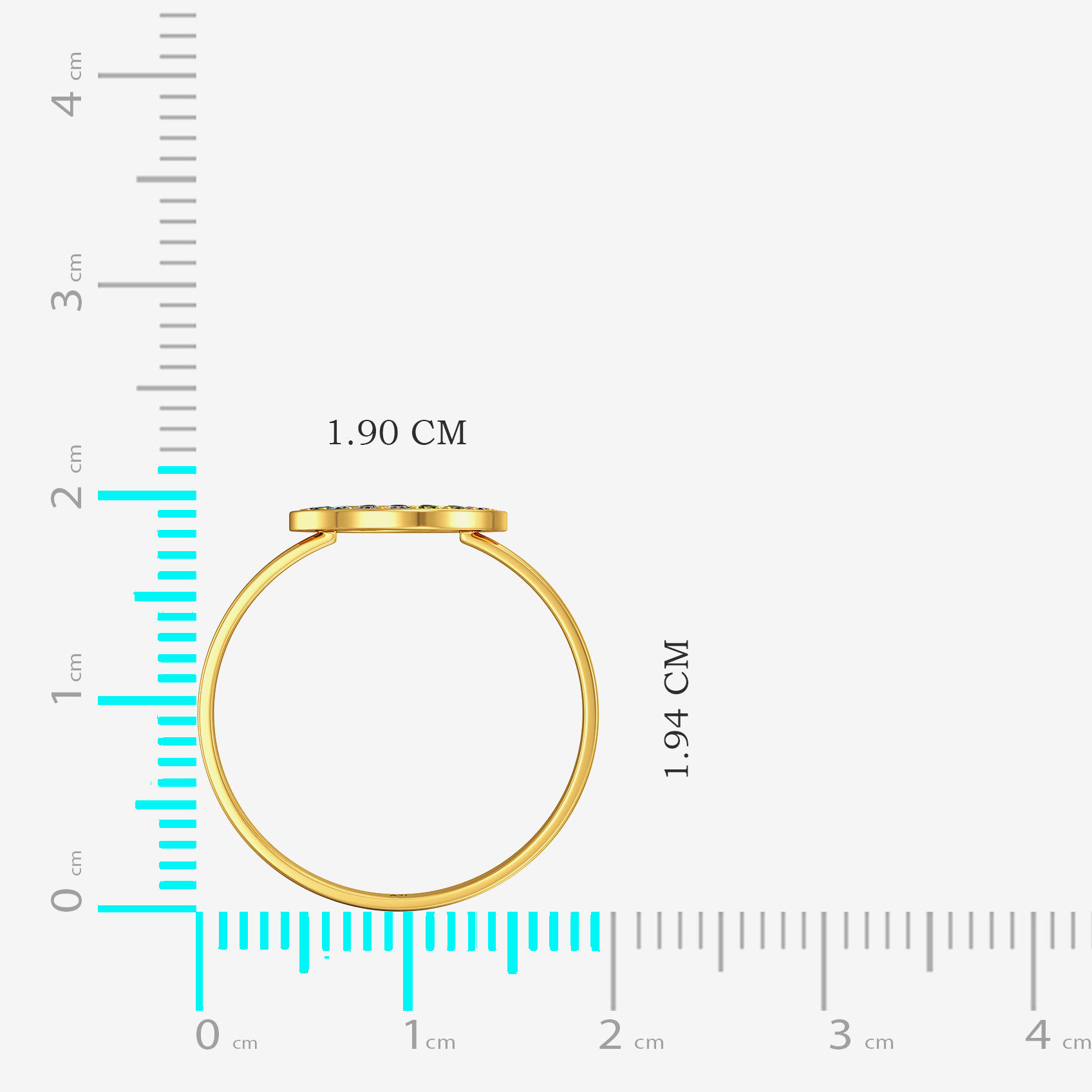 Multicolored Semicircle Women Rings image