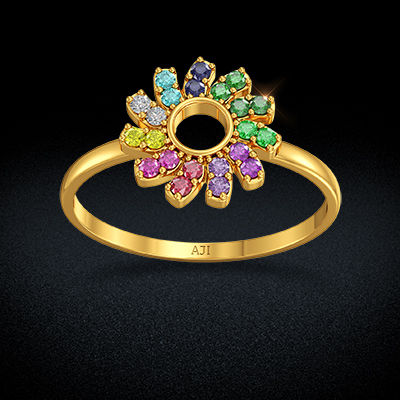 Chromatic Semicircle Women Rings alternate view 2