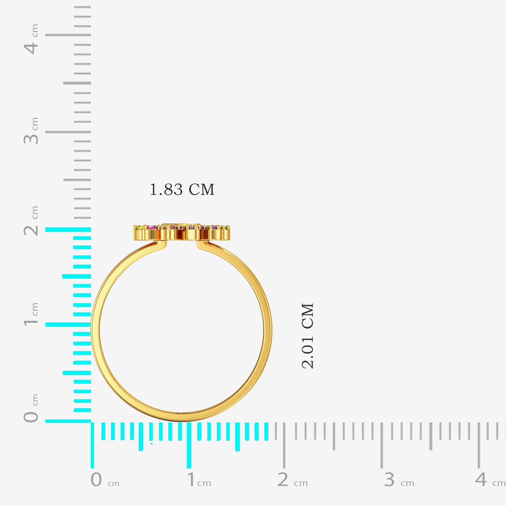 Chromatic Semicircle Women Rings image