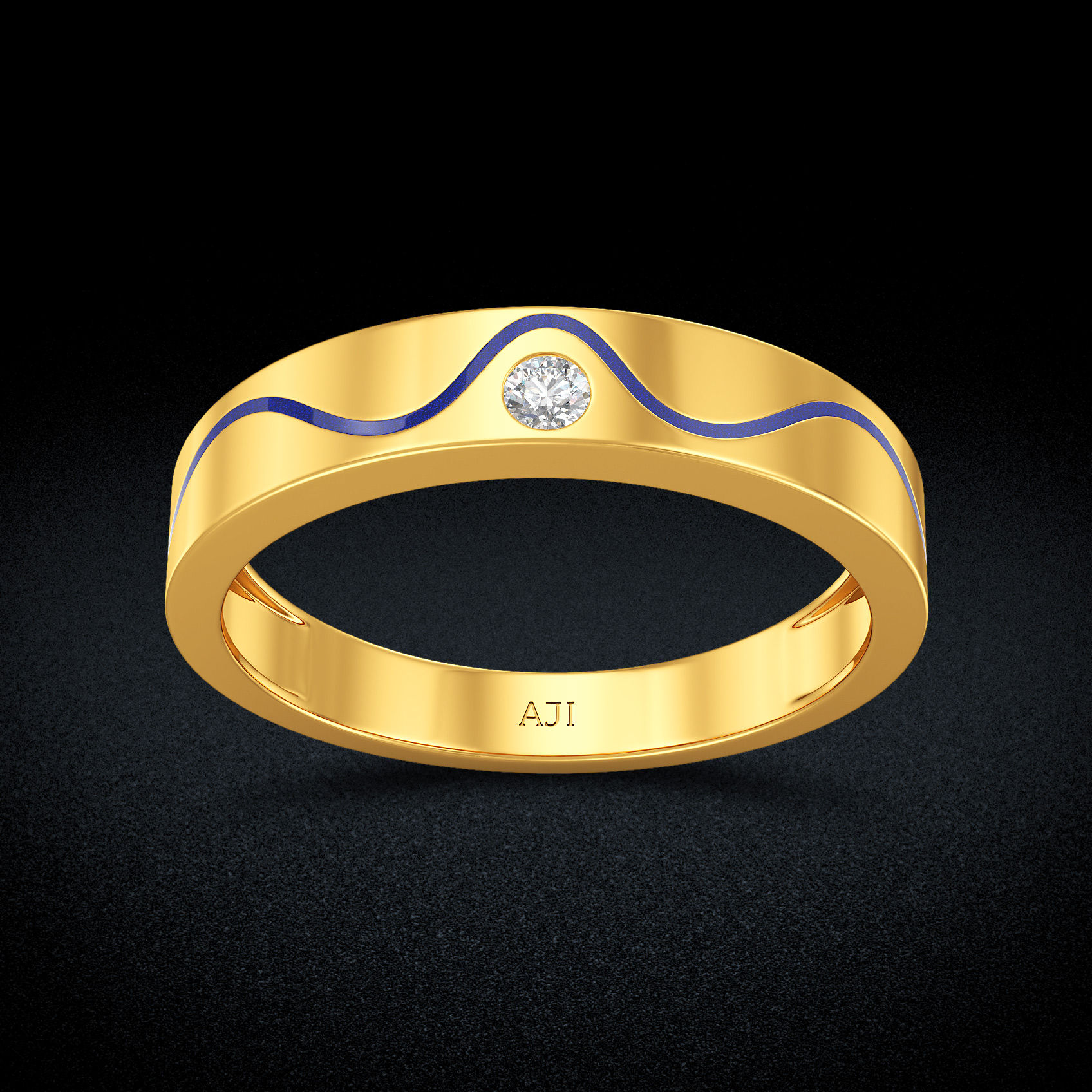 Enchanting Men Gold Ring image