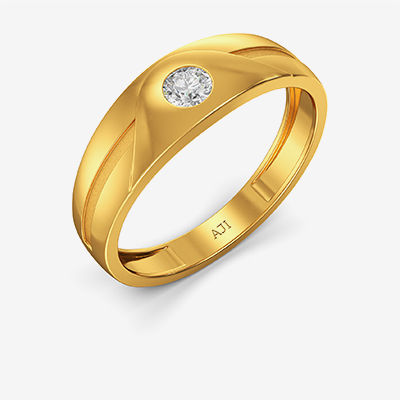 Appealing Men Gold Ring alternate view 1