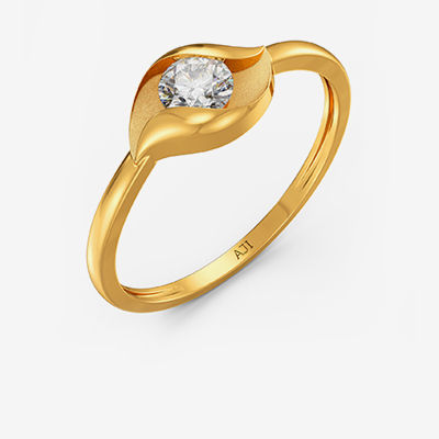 Leaf Women Gold Ring alternate view 1