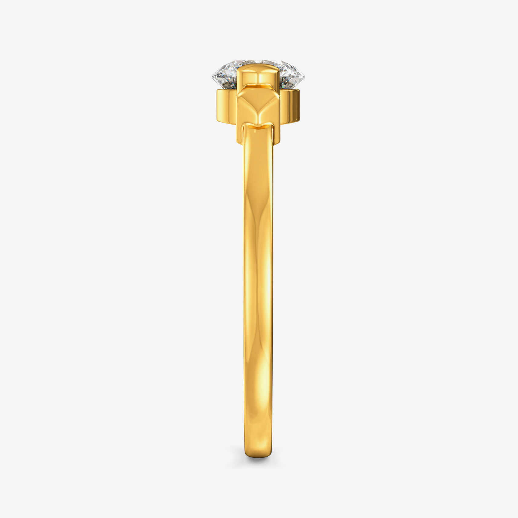 Solo pebble Women Gold Ring alternate view 3