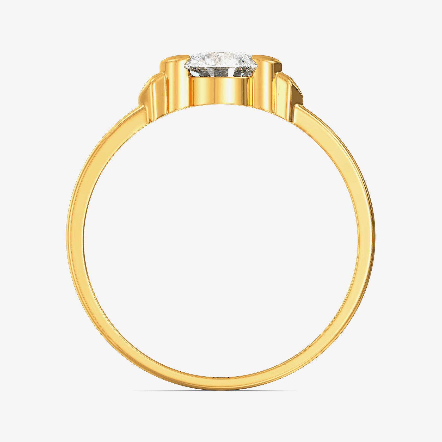 Solo pebble Women Gold Ring image
