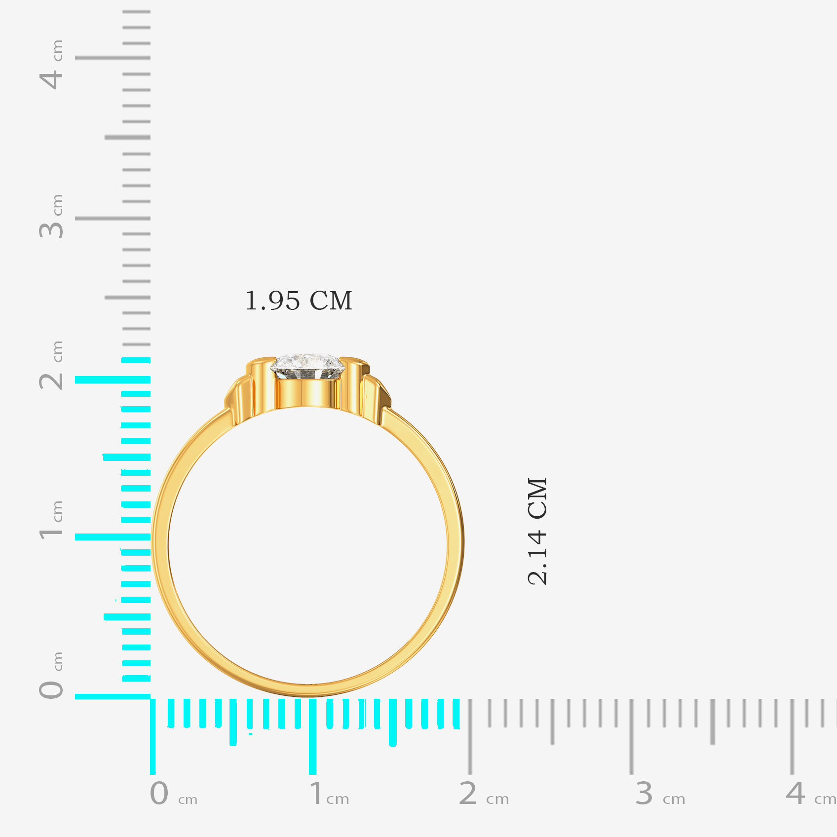Solo pebble Women Gold Ring image