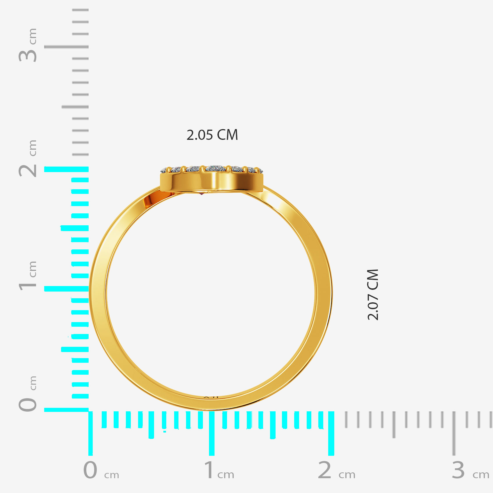 Squared Gold Women Ring image