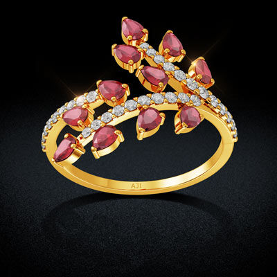 Wreath Gold Women Ring alternate view 2