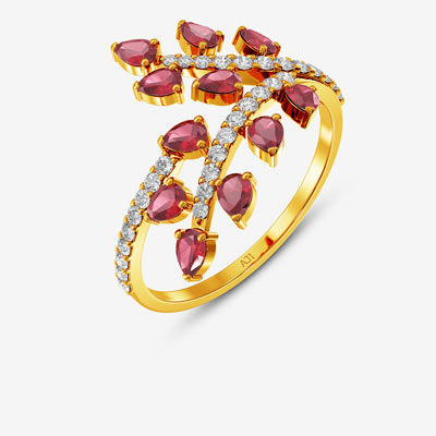 Wreath Gold Women Ring alternate view 1