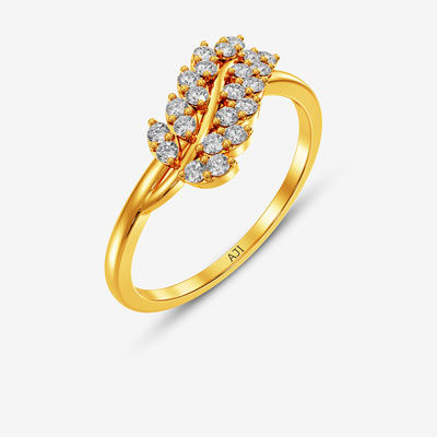 Leaf Gold Women Ring alternate view 1