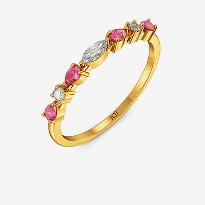 Shimmering Gold Women Ring alternate view 1