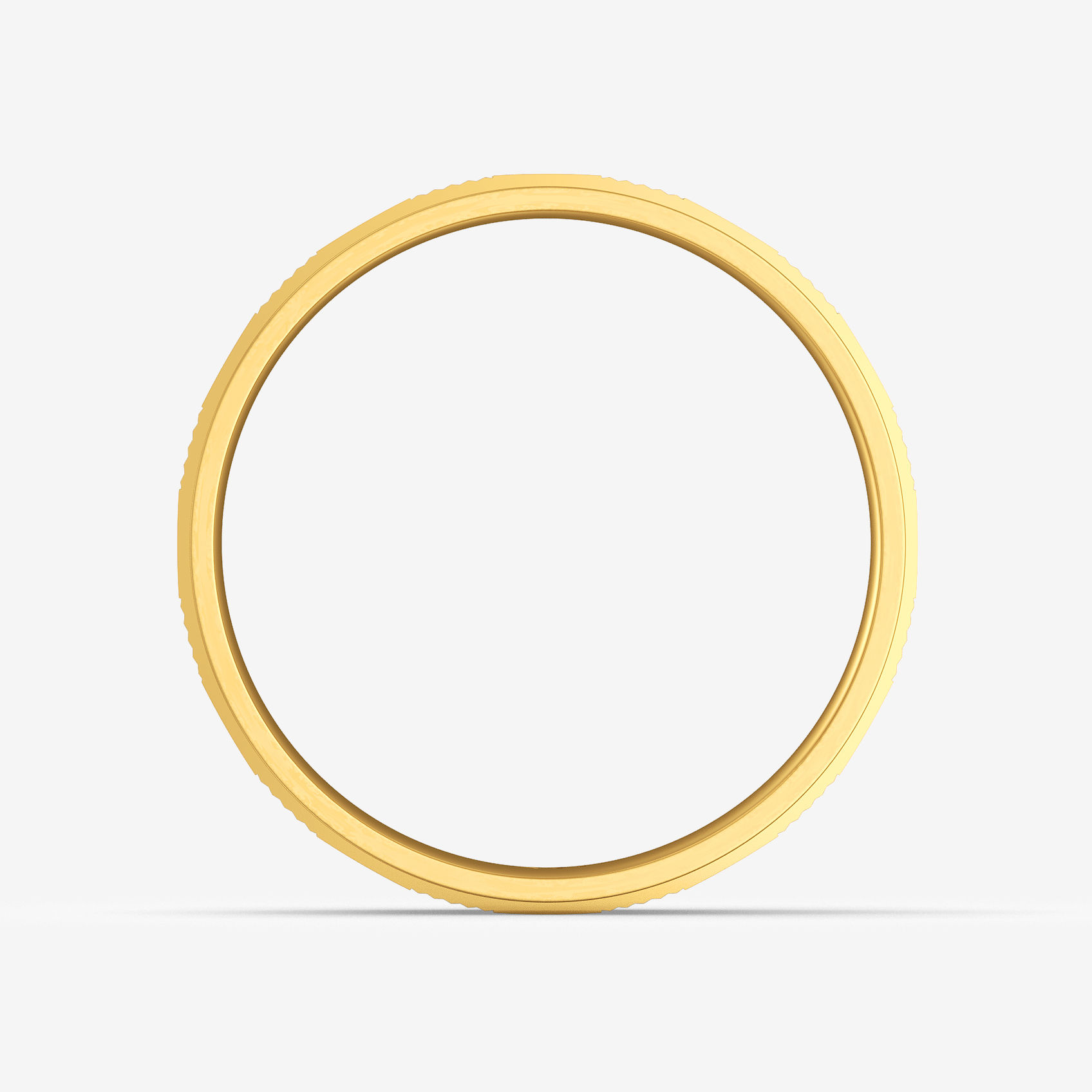 Opulent Stripe Texture Gold Mens Ring alternate view 2