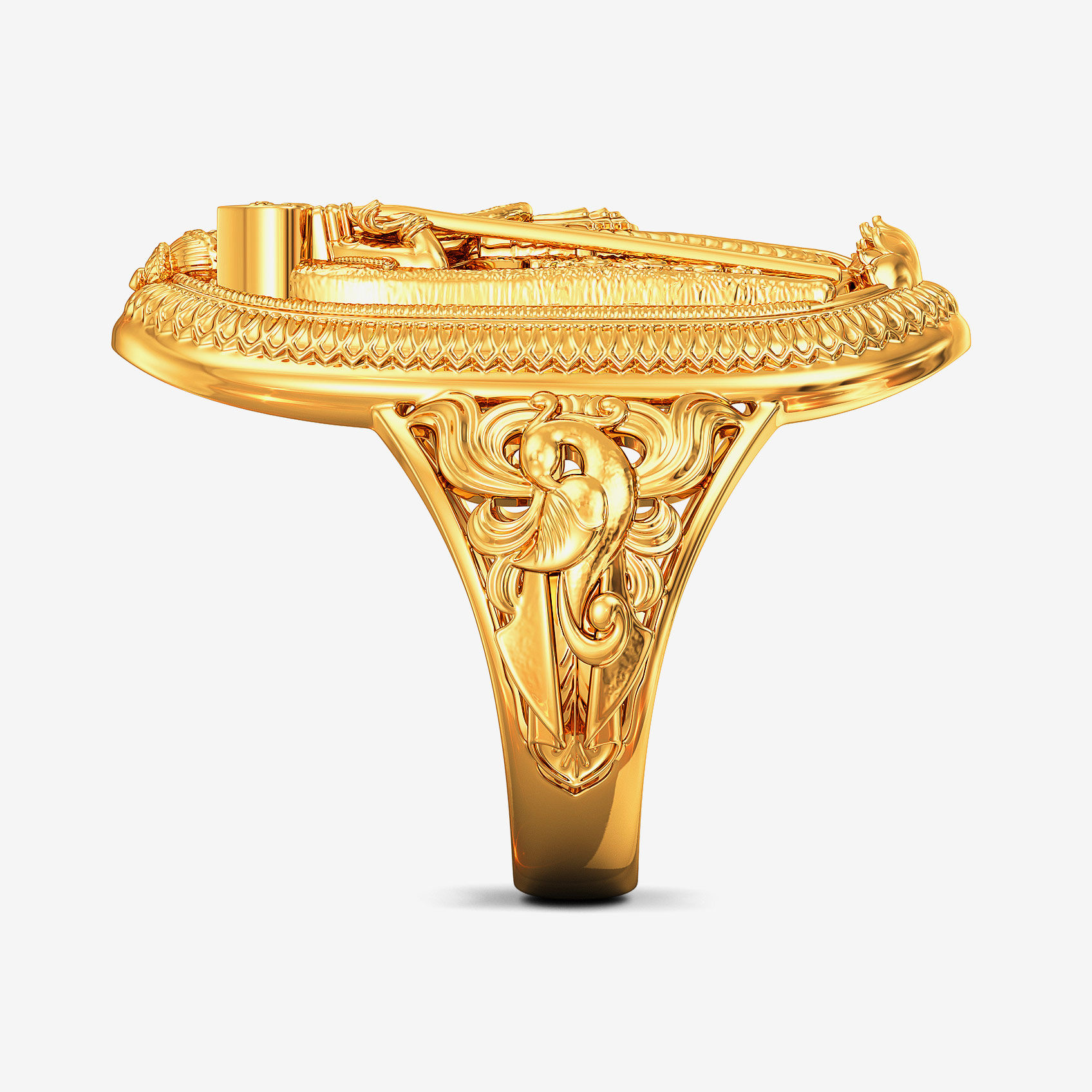 Lord Kartikeya Heritage Gold Ring alternate view 1