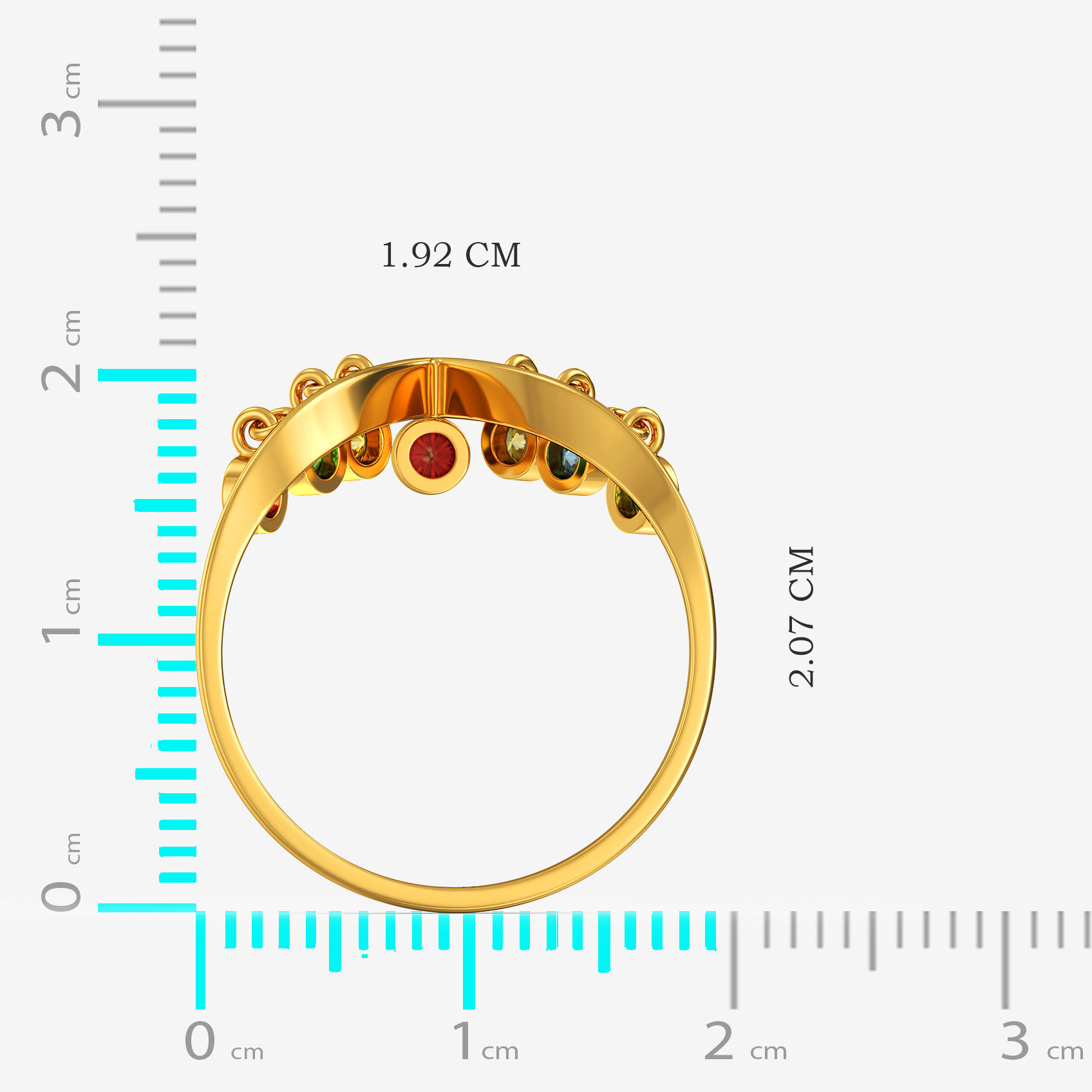 Stone-Encrusted Gold Vanki Ring alternate view 3