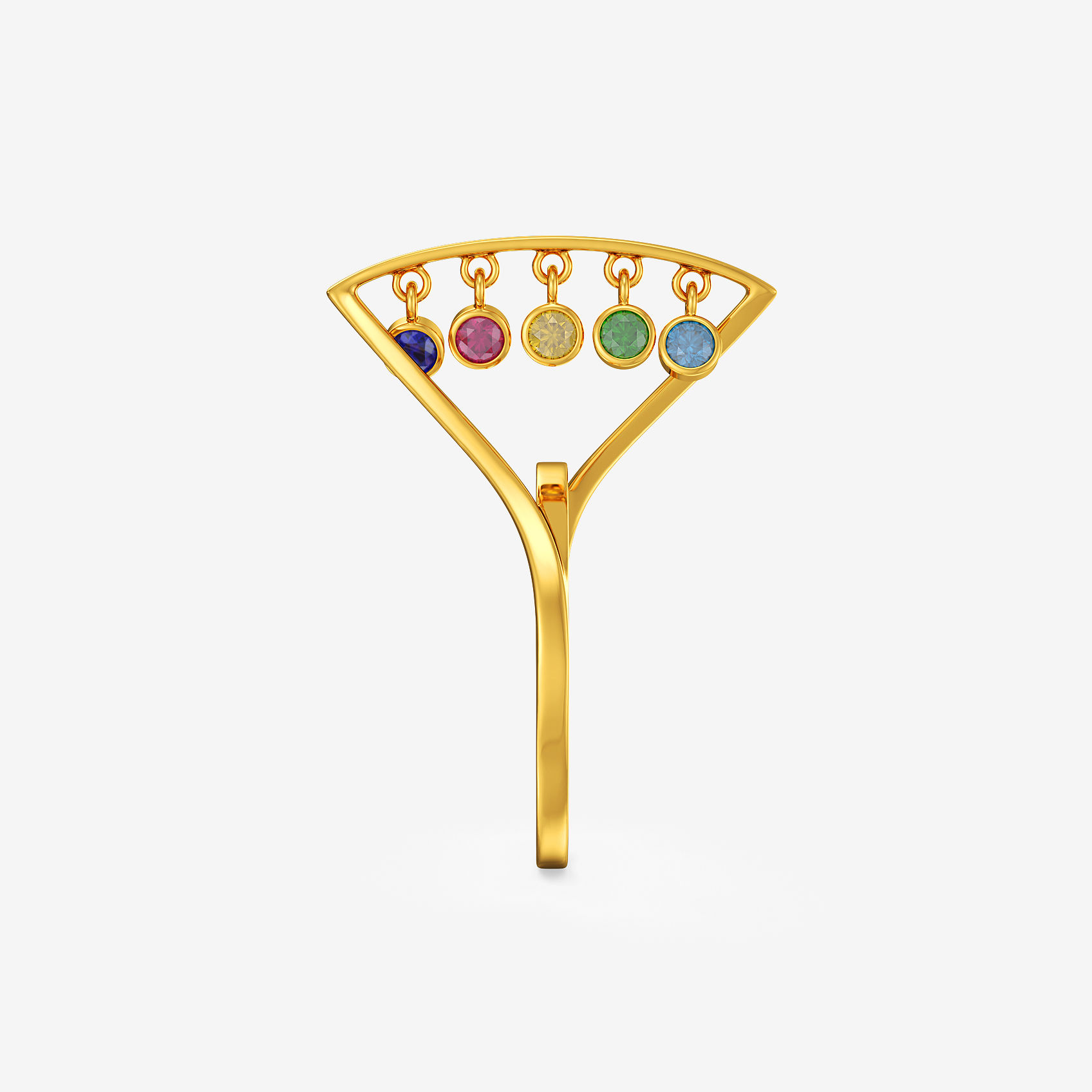 Rainbow Charm Delight Gold Ring alternate view 1