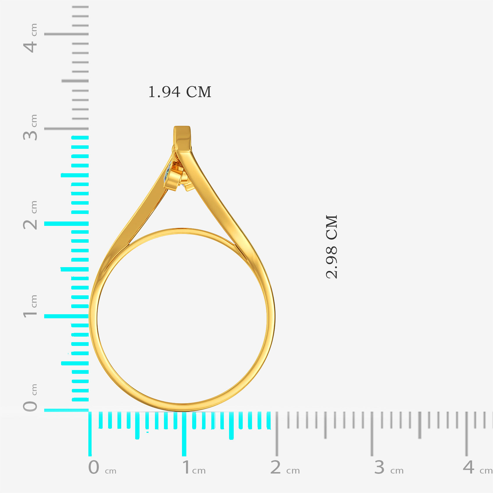 Rainbow Charm Delight Gold Ring alternate view 3