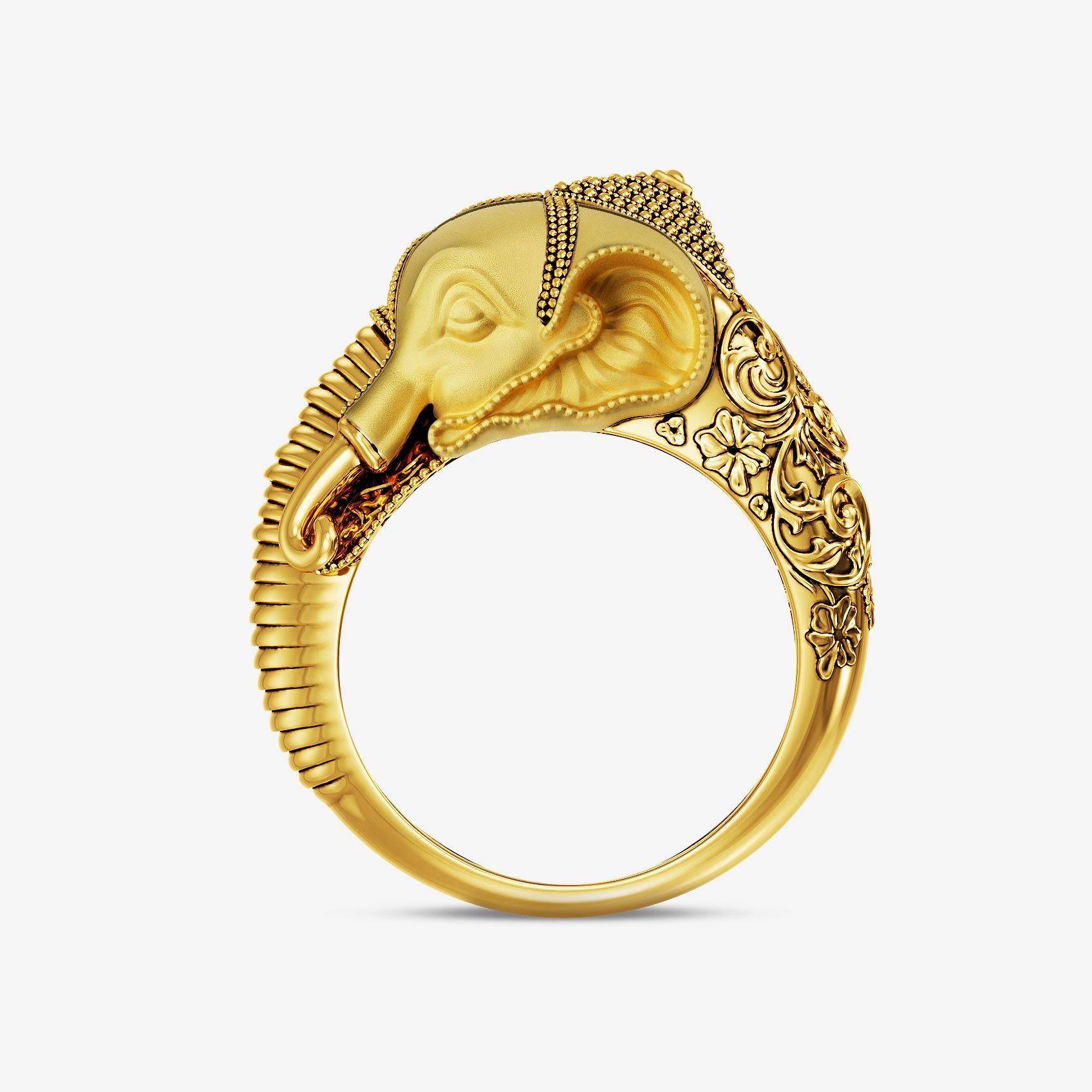 Tusker Elegance Gold Ring alternate view 1
