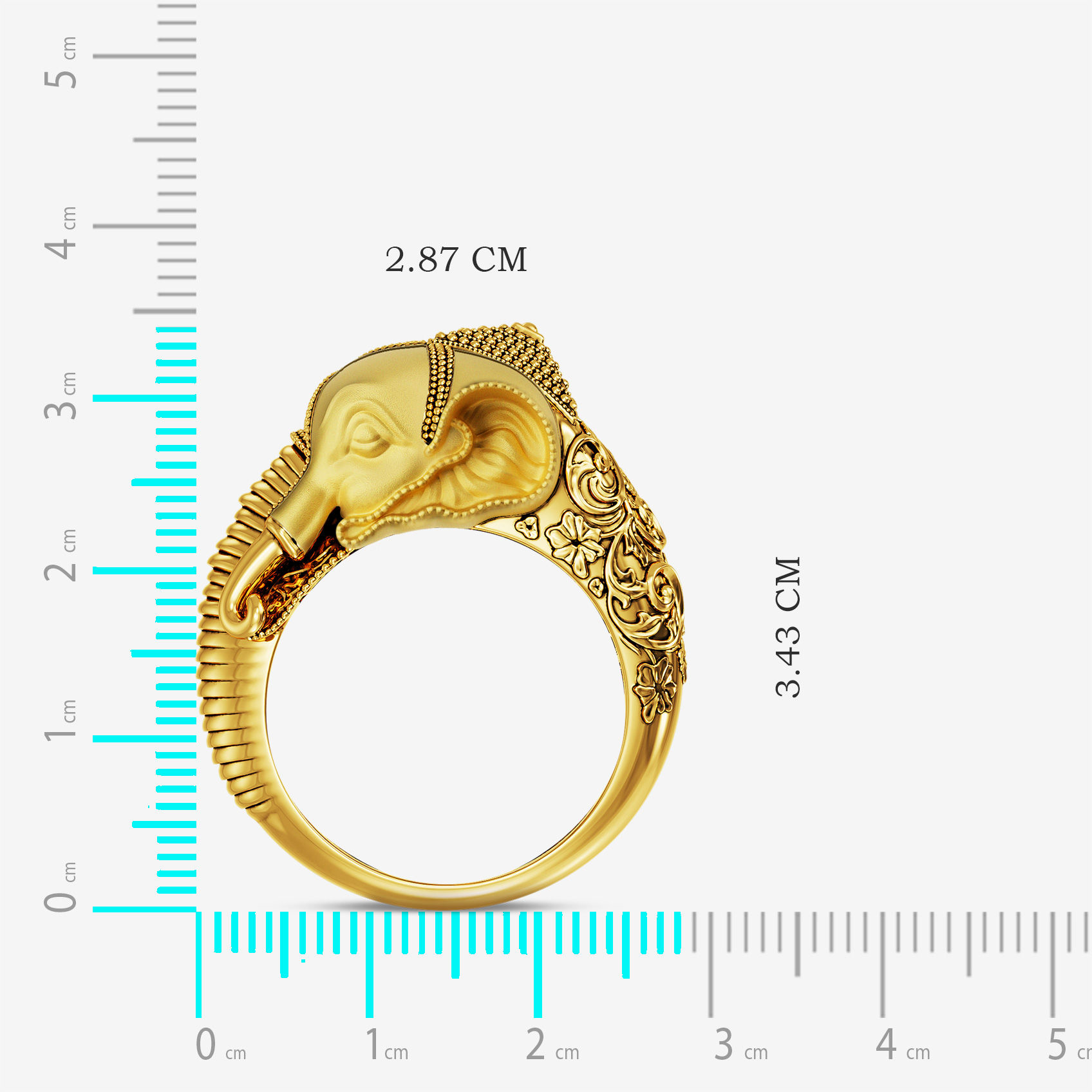 Tusker Elegance Gold Ring alternate view 3