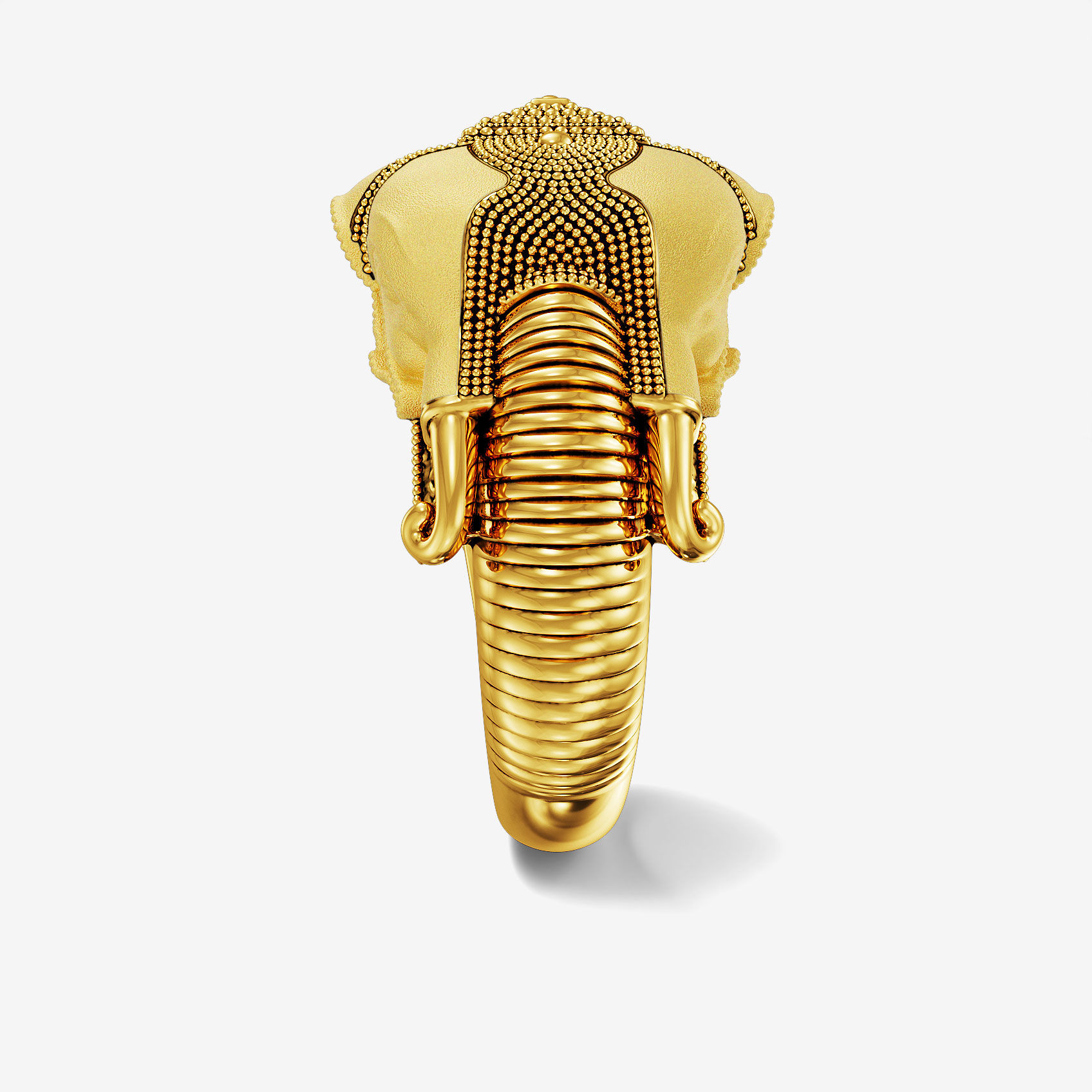 Tusker Elegance Gold Ring image