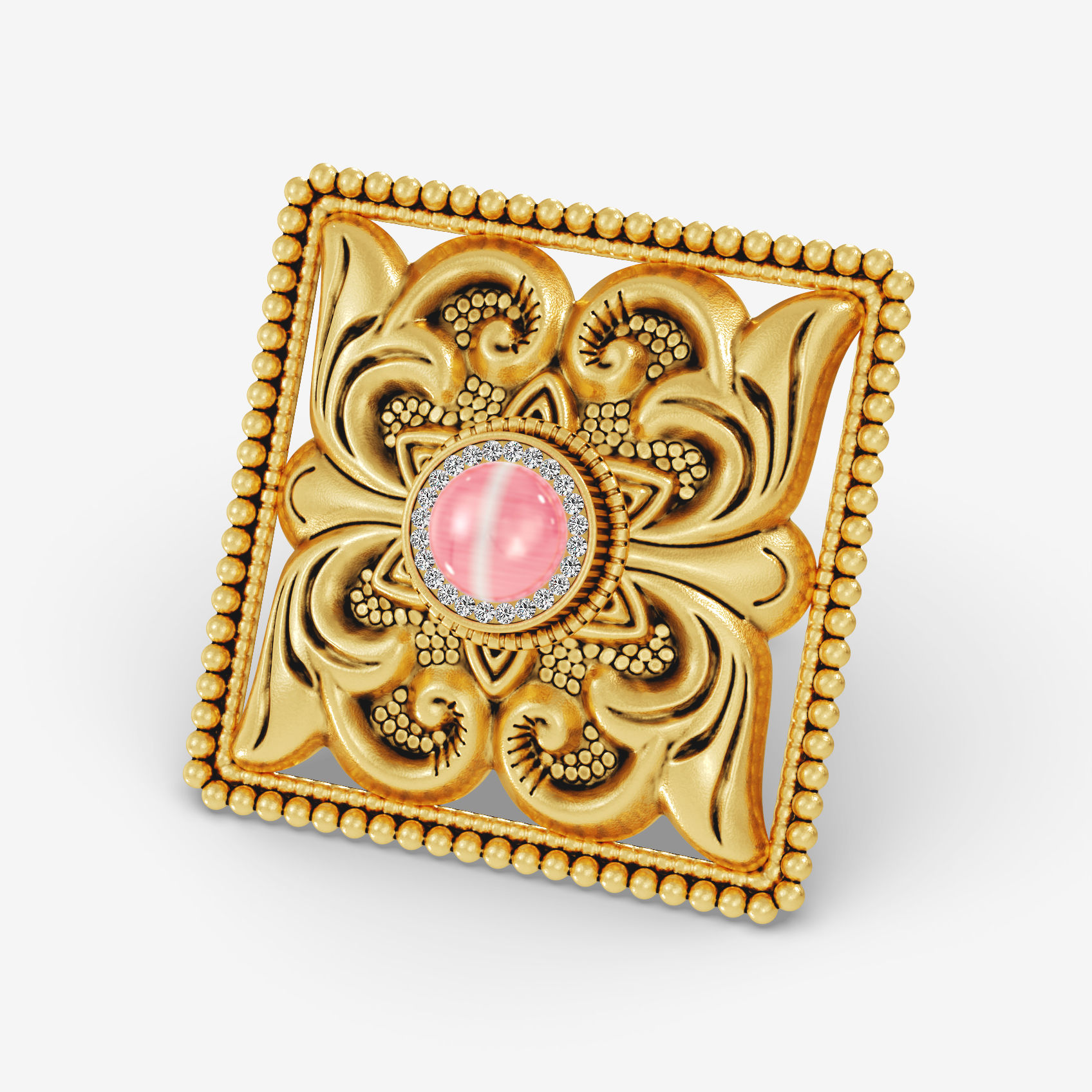 Petal Enclave Gold Ring