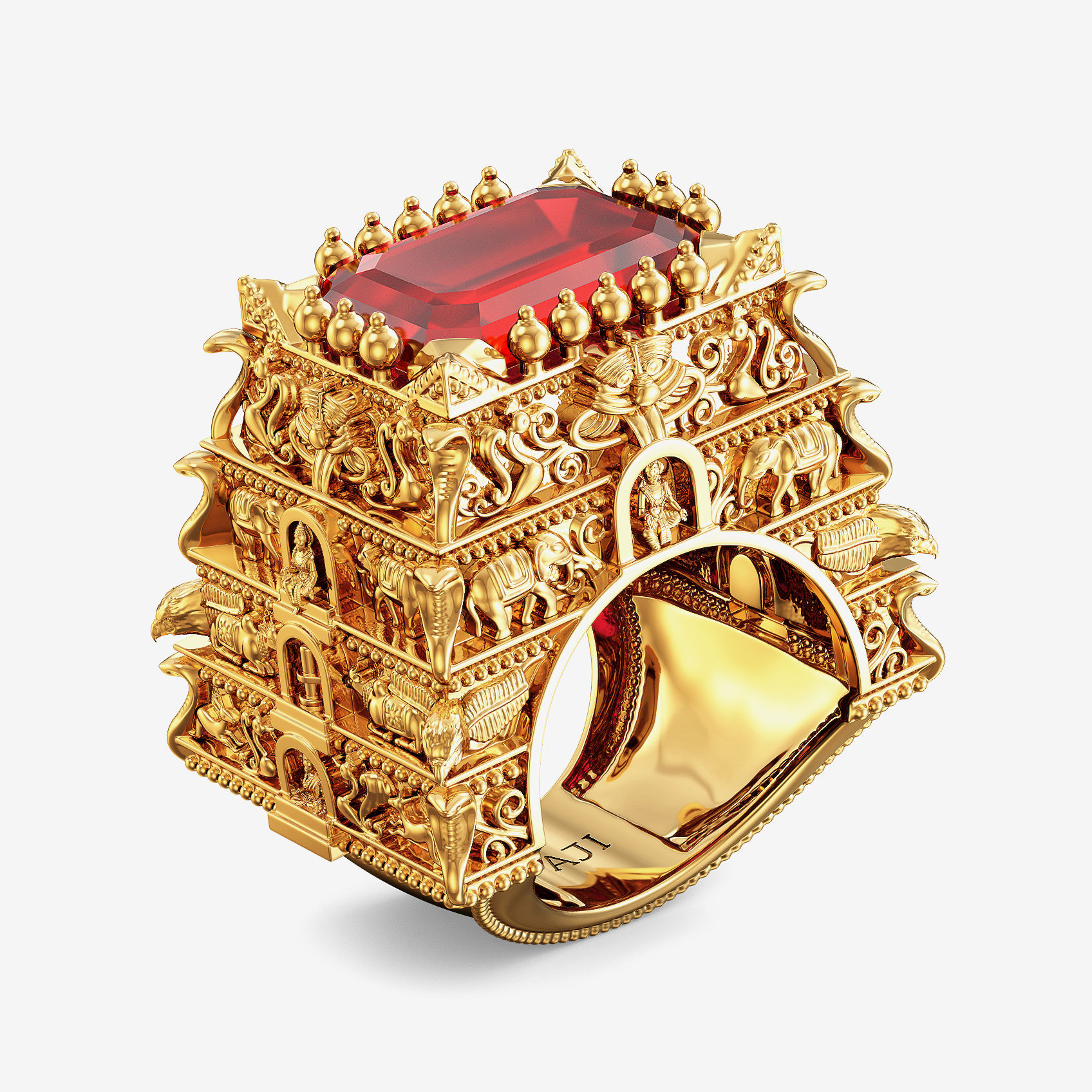 Mystic Temple Grandeur Gold Ring