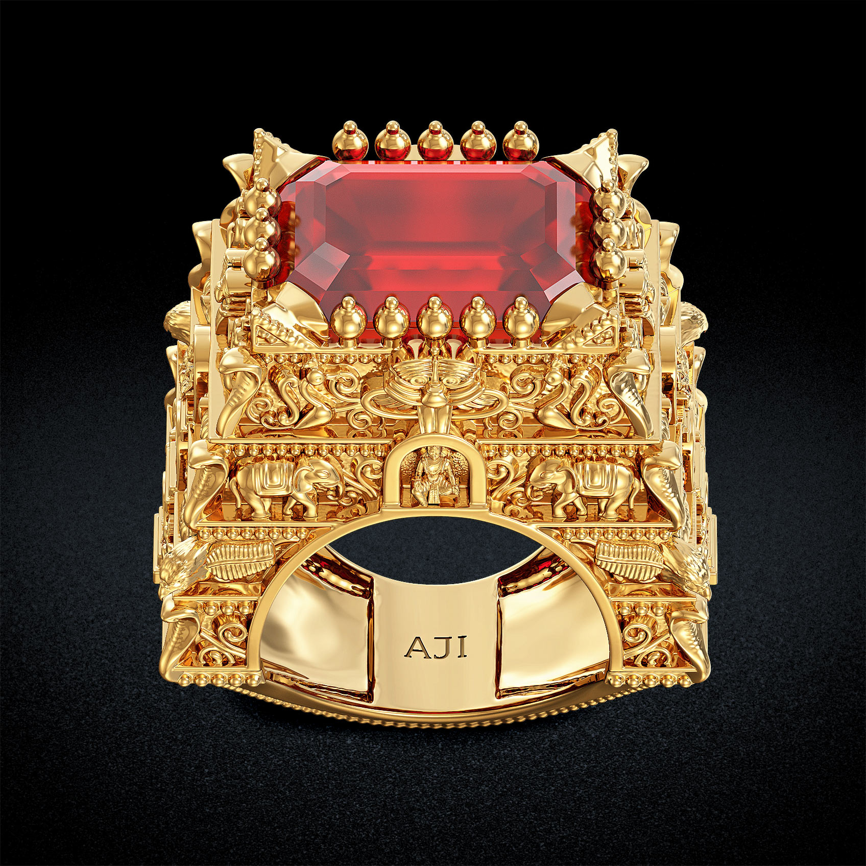 Mystic Temple Grandeur Gold Ring image