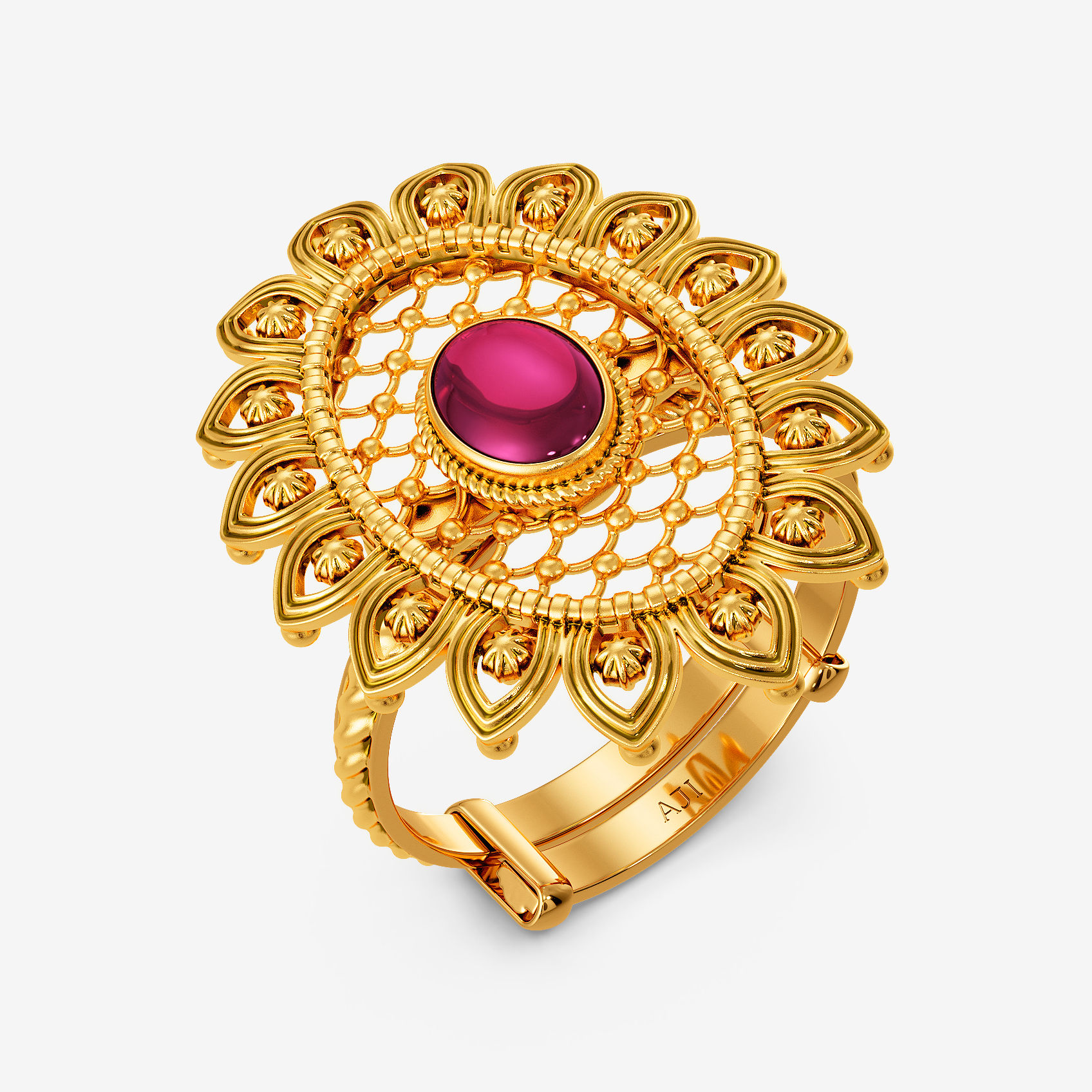 Gilded Bloom Gold Ring