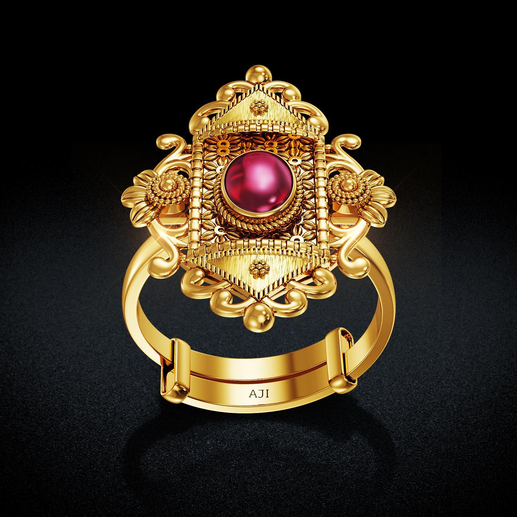 Ethereal Filigree Gold Ring image