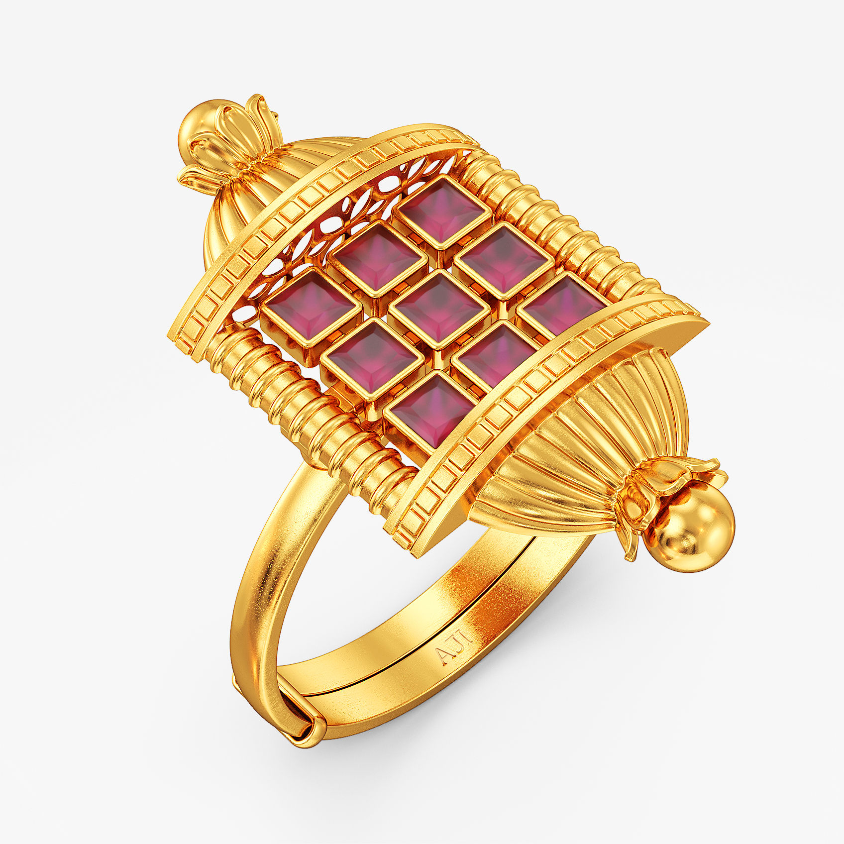 Ornate Jali Gold Ring