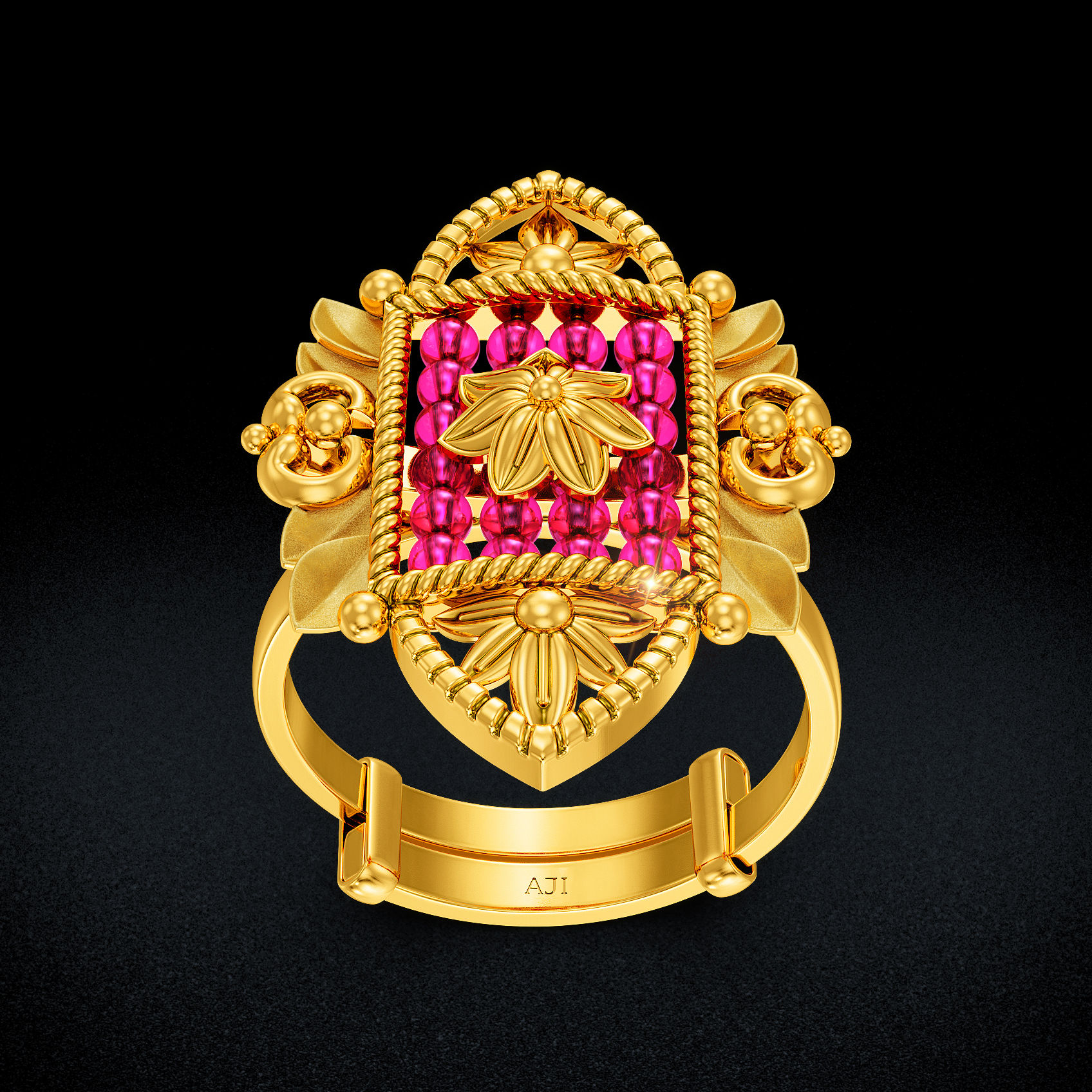 Ethereal Veins Gold Ring image
